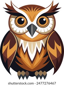A cute owl bird looks great