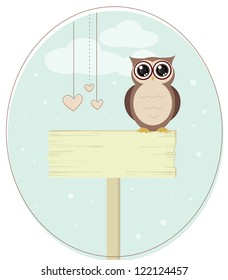 cute owl bird vector