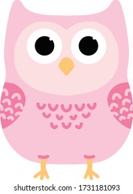 Cute Owl Bird Vector Illustration kawaii