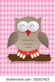 Cute owl cartoon