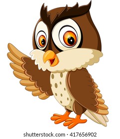 Cartoon Owl Holding Book Stock Vector (Royalty Free) 1186098511 ...