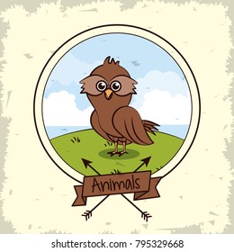 Cute owl cartoon