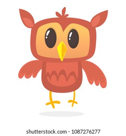 A cute owl cartoon character mascot. Vector illustration