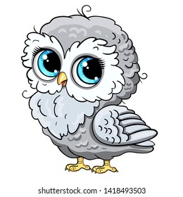 Cute Owl Cartoon Vector Bird Character Stock Vector (Royalty Free ...