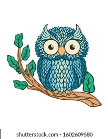 Cute Owl cartoon vector illustration