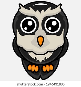 cute owl cartoon vector suitable for printing as stickers or more