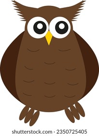Cute Owl character - cartoon - vector illustration isolated