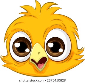 Cute owl chick cartoon isolated illustration