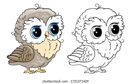 Cute Owl Cartoon Vector Bird Character Stock Vector (Royalty Free ...