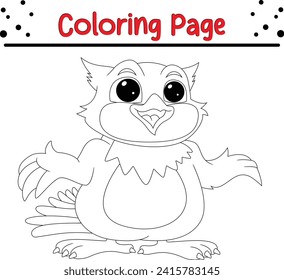 cute owl coloring page for kids