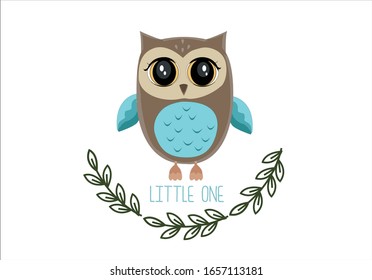 cute owl design hand drawn