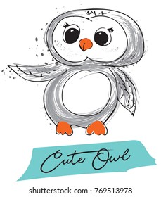 Cute owl design illustration vector