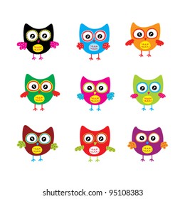 cute owl doodle collection