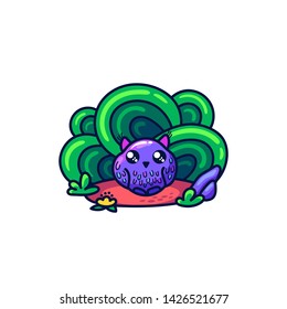 Cute owl in doodle style. May be used as sticker, coloring, badge, print or in another project. Vector illustration.
