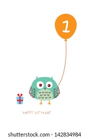 cute owl first birthday