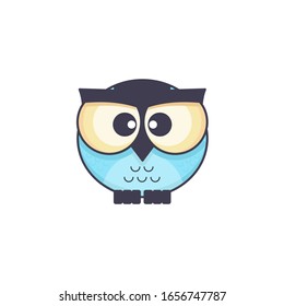 Cute Owl Flat Vector Illustration