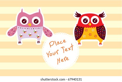 cute owl friend greeting