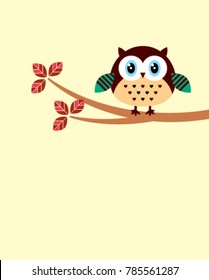 cute owl graphic vector