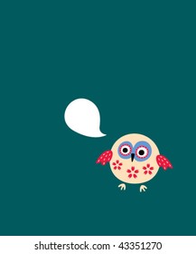 cute owl greeting card