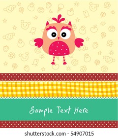 cute owl greeting card