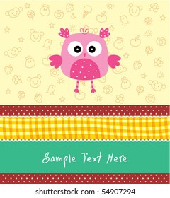 cute owl greeting card