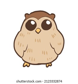 Cute Owl Hand Draw Vector illustration