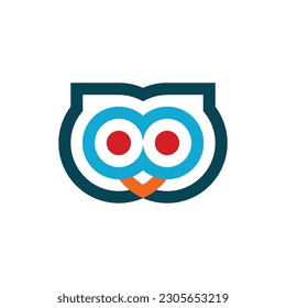 Cute Owl Head Logo Design