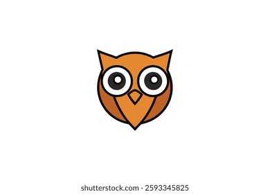 A Cute owl head vector illustration