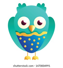 Cute owl icon. Cartoon of cute owl vector icon for web design isolated on white background