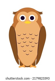 cute owl icon on white background