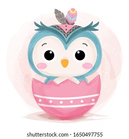 cute owl illustration. animal clipart for scrapbooking and decoration.