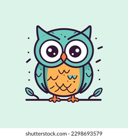 Cute owl illustration is charming and delightful, perfect for designs that are whimsical and endearing.