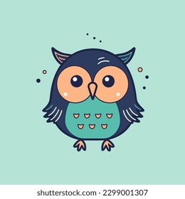 Cute owl illustration is charming and delightful, perfect for designs that are whimsical and endearing.
