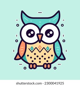Cute owl illustration is charming and delightful, perfect for designs that are whimsical and endearing.