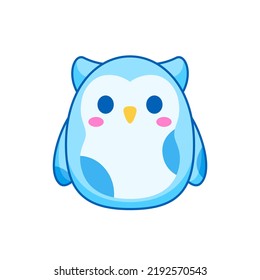 cute owl illustration design vector is perfect for emojis, sticker apps, kids invitation card designs, poster, postcard