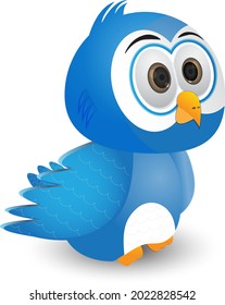 cute owl illustration facing side starring something