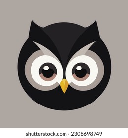 cute owl illustration or icon