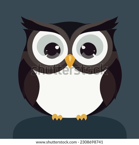 cute owl illustration or icon