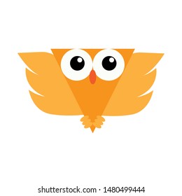 cute owl illustration, Tee print, shirt, embroidery, flat design for kids fashion textile. Animal concept vector illustration collection