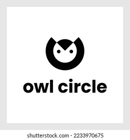  Cute owl logo design premium vector.Owl logo