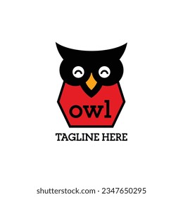 Cute-Uhu-Logo-Design-Premium-Vektorgrafik