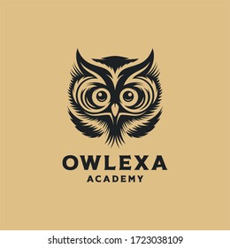 ilustración vectorial del logotipo de búho lindo