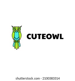 vector de diseño de logotipo de búho lindo