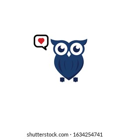 cute owl logo icon dowload