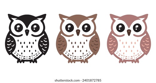 Cute owl logo, ideal for small shop owner, hand drawing, corporate identity, owl tattoo, vector file, high quality EPS.