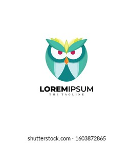 CUTE OWL LOGO VECTOR PREMIUM