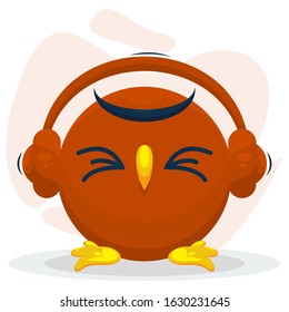 CUTE OWL MASCOT CARTOON VECTOR