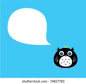cute owl message doodle
