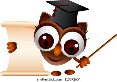 cute owl presenting