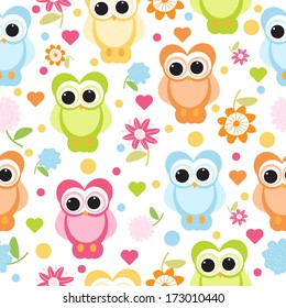 cute owl seamless